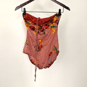 Vintage 70's One-Piece Tube Bathing Suit